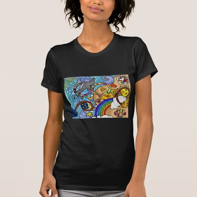 Camiseta Retro años 60 Psicodélico en la ropa de regalos de (Anverso)