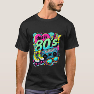 Camiseta Retro años 80 Bro Roller radiocasete Cassette Oche