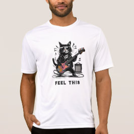 Camiseta *~* Retro AP91 Bass Guitar Music Cat Player