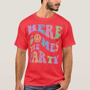 Camiseta Retro Aquí viene la novia Fiesta de Despedida de S