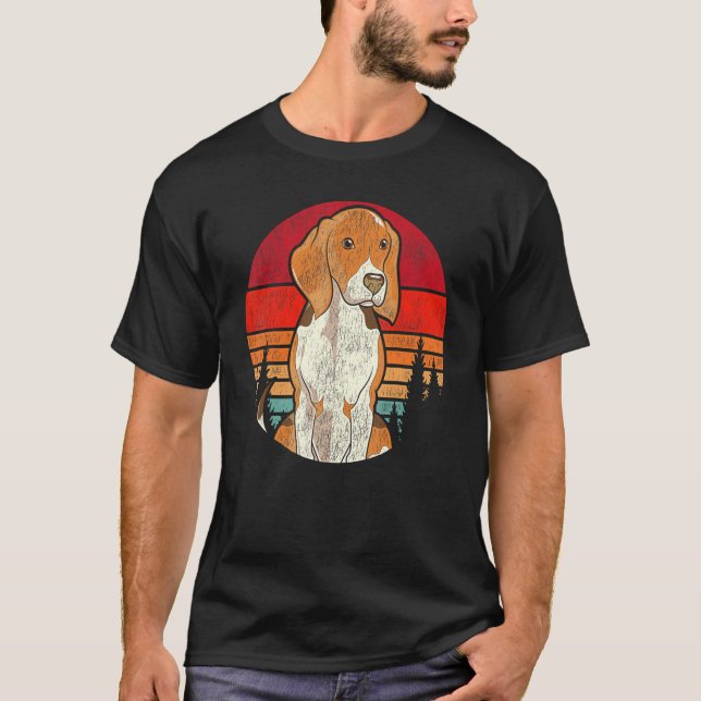 Camiseta Retro Árboles forestales Beagle Dueño de Perro Cut (Anverso)