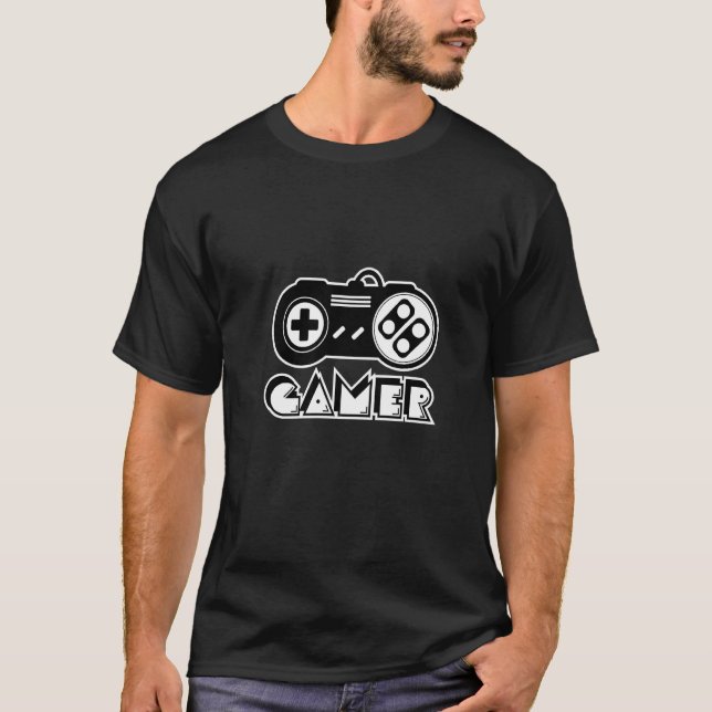 Camiseta Retro Arcade Joystick Gamer Esport (Anverso)