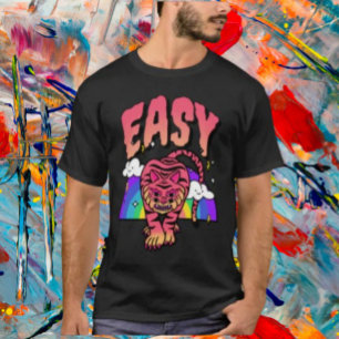 Camiseta Retro Arcoíris EASY Tiger – Feroz y Diver