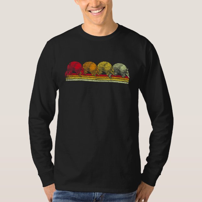 Camiseta Retro Armadillo de animales salvajes (Anverso)