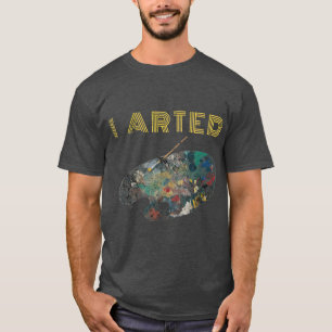 Camiseta Retro Arrojé Una Graciosa Bandeja De Pintura Para