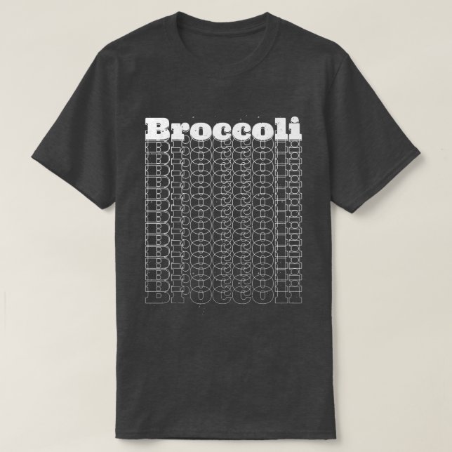 Camiseta Retro Art Broccoli Lovers Vegetarian  (Diseño del anverso)