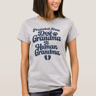 Camiseta Retro Ascendida De Abuela Perro A Abuela Humana