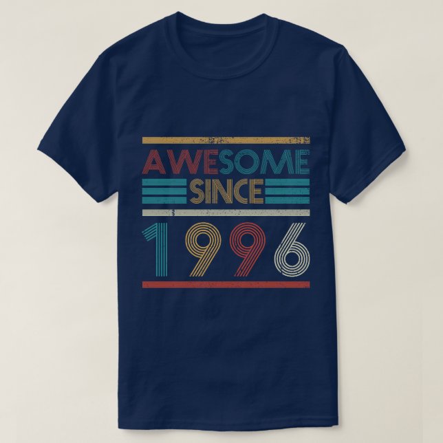 Camiseta Retro asombroso desde 1996 27º cumpleaños 27 años  (Diseño del anverso)