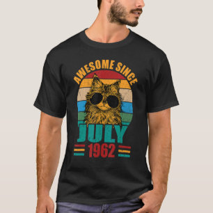 Camiseta Retro asombroso desde julio de 1962 60º cumpleaños