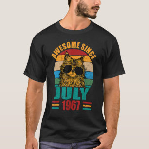 Camiseta Retro asombroso desde julio de 1967 55º cumpleaños