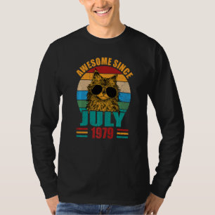 Camiseta Retro asombroso desde julio de 1979 43er cumpleaño
