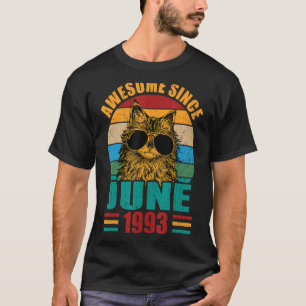Camiseta Retro asombroso desde junio de 1993 29º cumpleaños