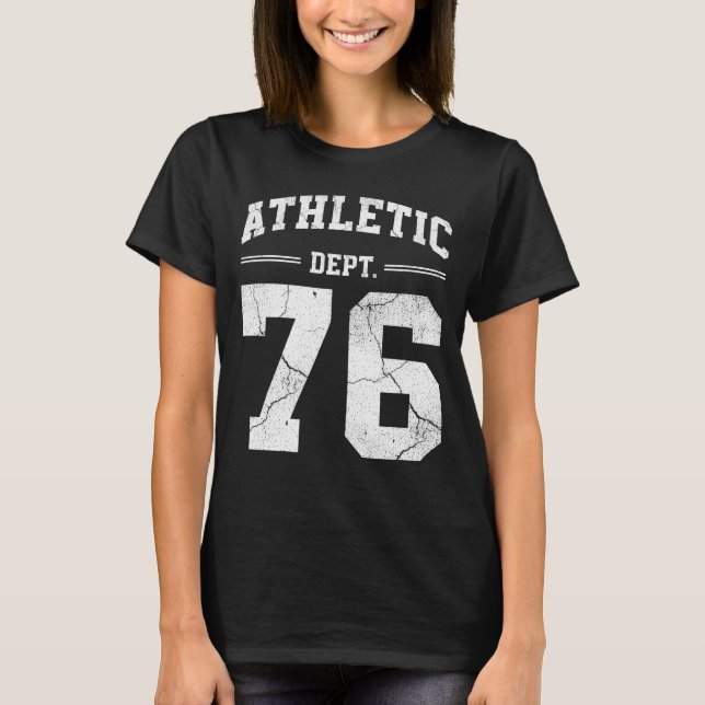 Camiseta Retro Athletic Dept 76 Classic 1976 Birthday (Anverso)