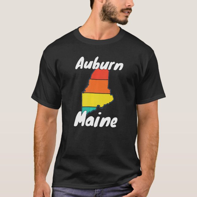 Camiseta Retro Auburn ME Maine City Apparvenir (Anverso)