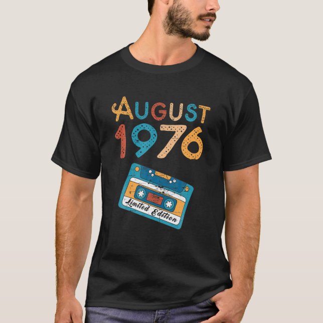 Camiseta Retro August 1976 Edición Limitada 45º Cumpleaños  (Anverso)