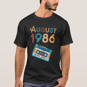 Camiseta Retro August 1986 Edición Limitada 35º Cumpleaños