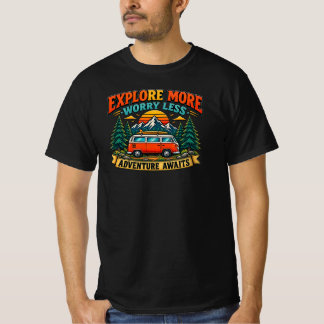 Camiseta Retro Aventura Camping 