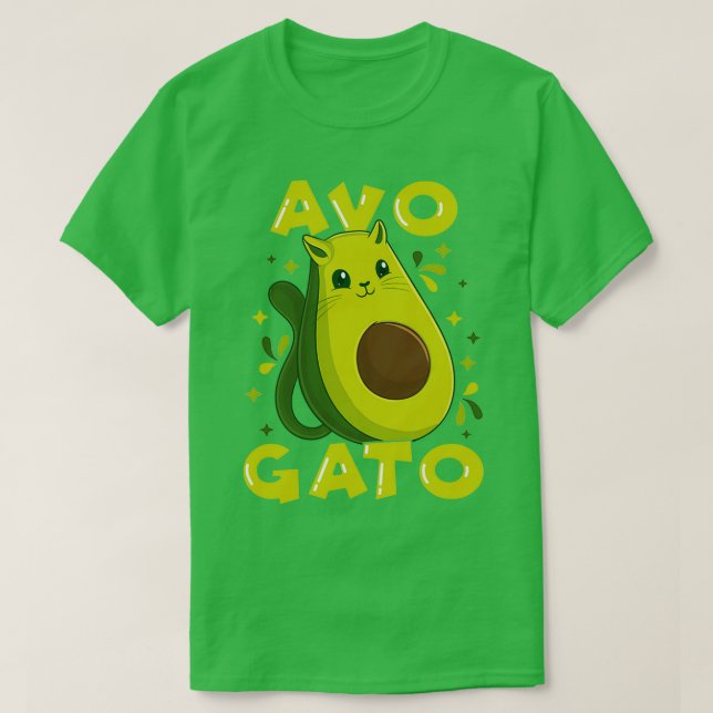Camiseta RETRO AVOCADO CAT Classic TShirt (Diseño del anverso)