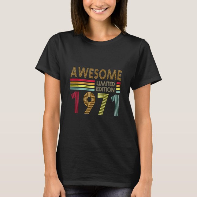 Camiseta Retro Awesome 1971 Editon 51er Birth (Anverso)