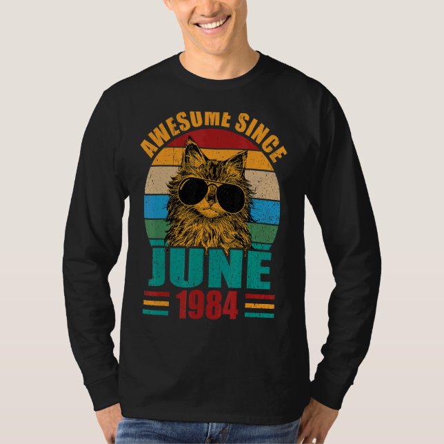 Camiseta Retro Awesome Desde Junio 1984 38º cumpleaños 38 S (Anverso)