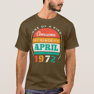 Camiseta Retro Awesome From April 1972 Birthday Vintage Bd