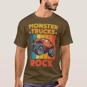 Camiseta Retro Awesome Monster Trucks Rock Tricks Stunts Wh