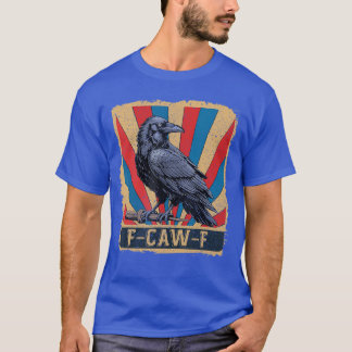 Camiseta Retro awF Pájaro Negro Cuervo Cuervo Divertido Gra