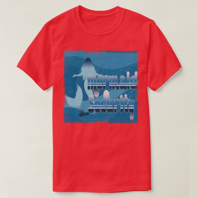 Camiseta Retro azul de seguridad de la sirena (Diseño del anverso)