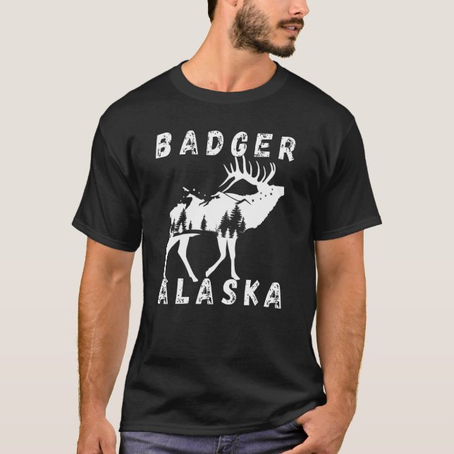 Camiseta Retro Badger Alaska Apparel Souvenir (Anverso)