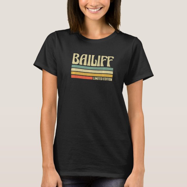 Camiseta Retro Bailiff Profesora Job Title Co Worker Idea (Anverso)