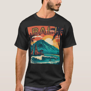 Camiseta Retro Bali Travel - Sunset Beach Ocean Surfers