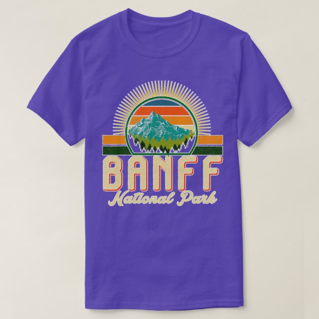 Camiseta Retro Banff National Park Moutains (Diseño del anverso)