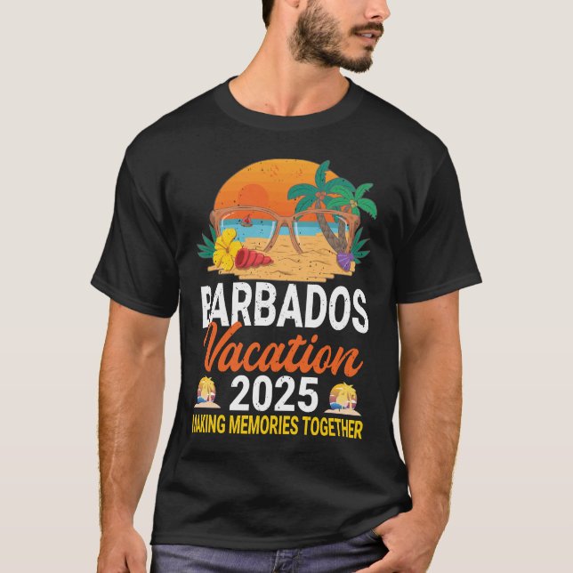 Camiseta Retro Barbados Vacation 2025 Recuerdos que coincid (Anverso)
