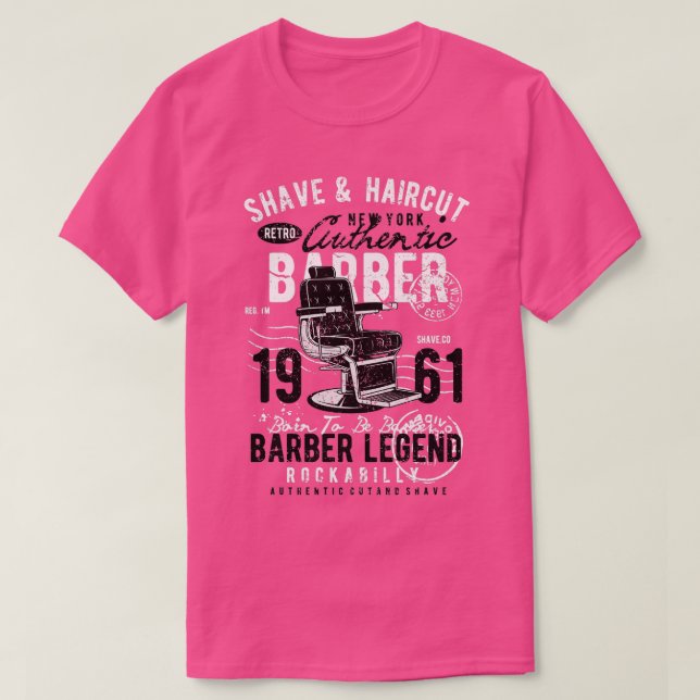 Camiseta Retro Barber Chair (Diseño del anverso)