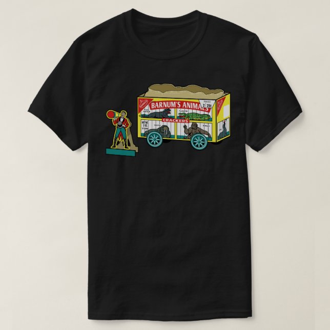 Camiseta Retro Barnums Crackers de animales (Diseño del anverso)