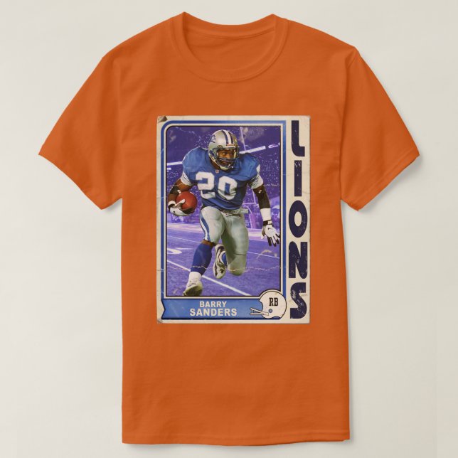 Camiseta Retro Barry Sanders d (Diseño del anverso)
