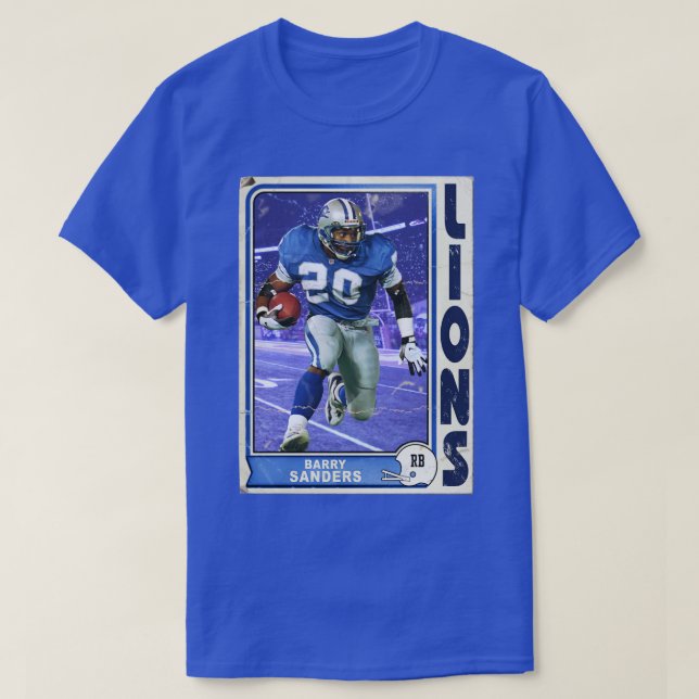 Camiseta Retro Barry Sanders d (Diseño del anverso)