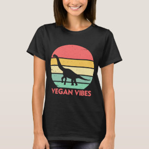 Camiseta Retro basado en planta de dinosaurio vegetariano V