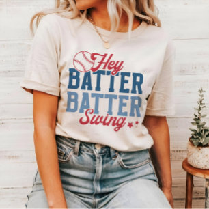Camiseta Retro Baseball Hey Batter Batter Swing