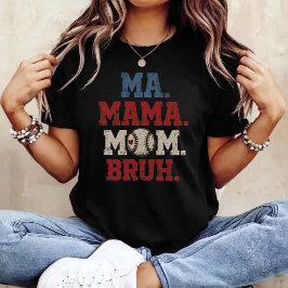 Camiseta Retro Baseball Mom Ma Mama Mom Bruh Mother’s Day 