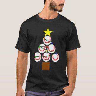 Camiseta Retro Baseball Xmas Trees  Christmas Baseball