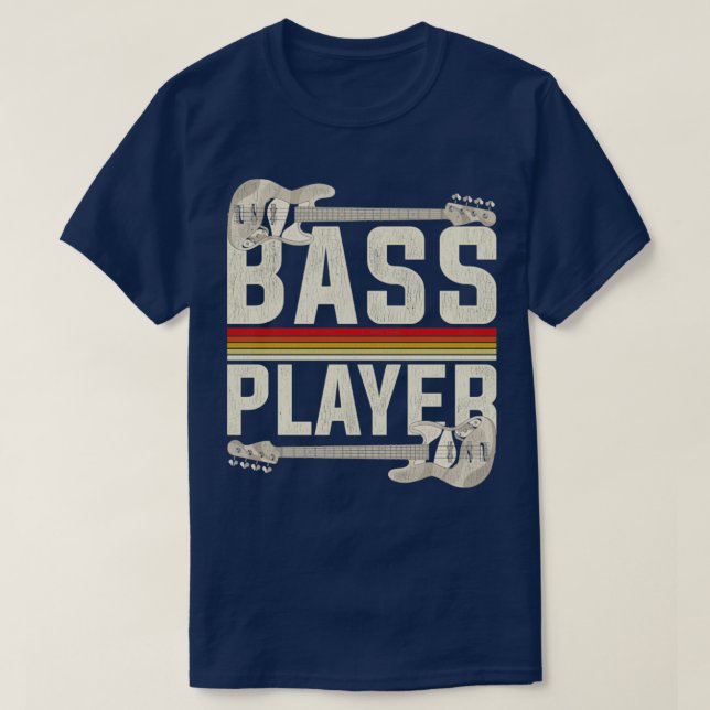 Camiseta Retro Bass Player BAssistance (Diseño del anverso)