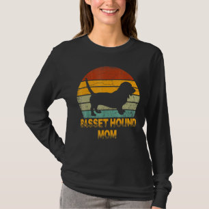 Camiseta Retro Basset Hound Mamá Doxie Dueña de Perro Madre