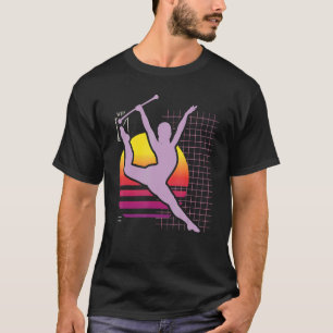 Camiseta Retro Baton Twirling Majorette Baton Twirler