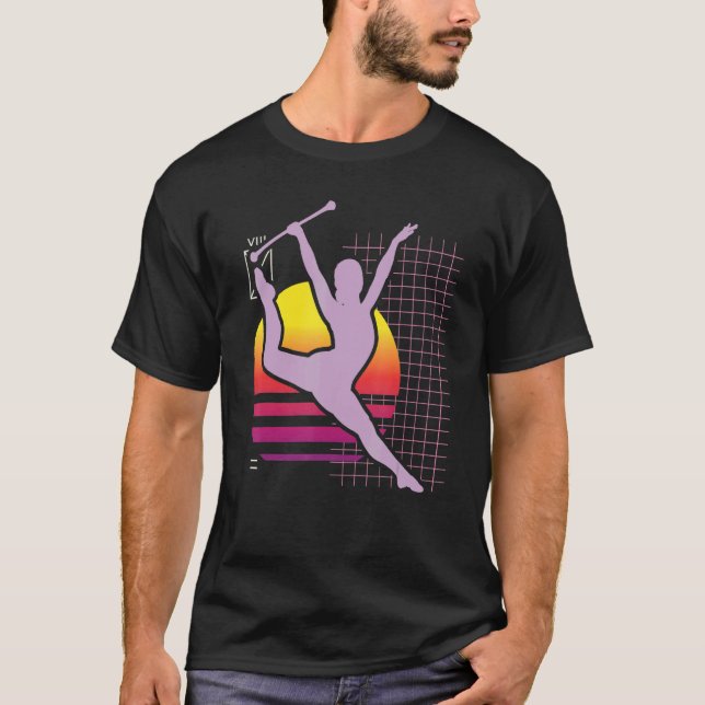 Camiseta Retro Baton Twirling Majorette Baton Twirler (Anverso)