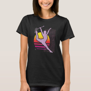 Camiseta Retro Baton Twirling Majorette Baton Twirler 1
