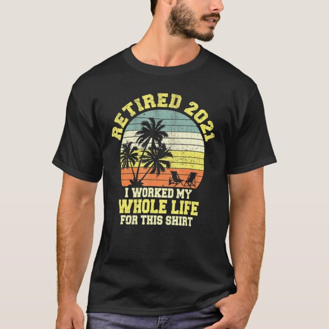 Camiseta Retro Beach Palm Tree Beer Wine Prestige Worldwide (Anverso)