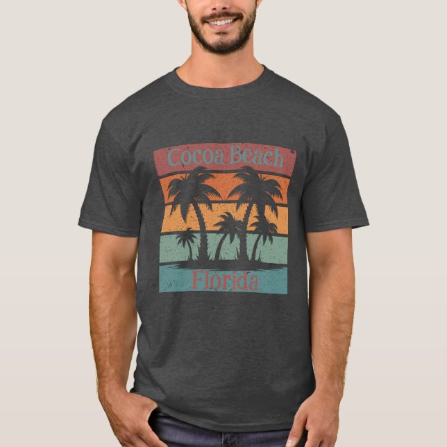 Camiseta Retro Beach Palms Sunset personalizado (Anverso)