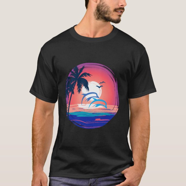 Camiseta Retro Beach Sunset 1 (Anverso)