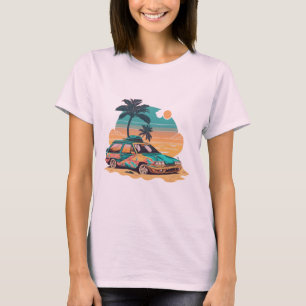 Camiseta Retro Beach Sunshine T-Shirt - Vintage Summer Tee